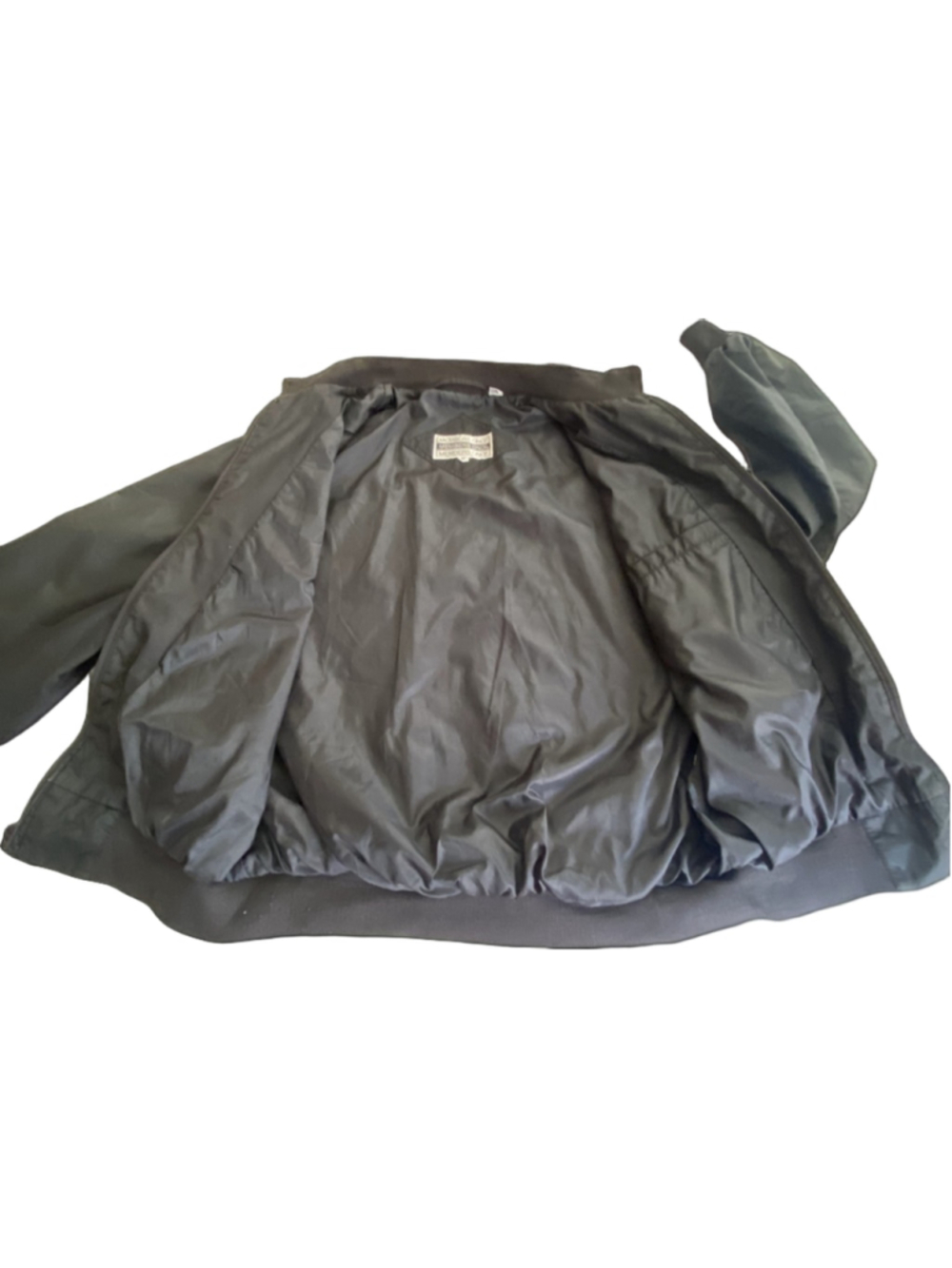 Members Only Black Racer Bomber Jacket Men's Size 42 Cotton Blend Full Zip - Picture 3 of 7